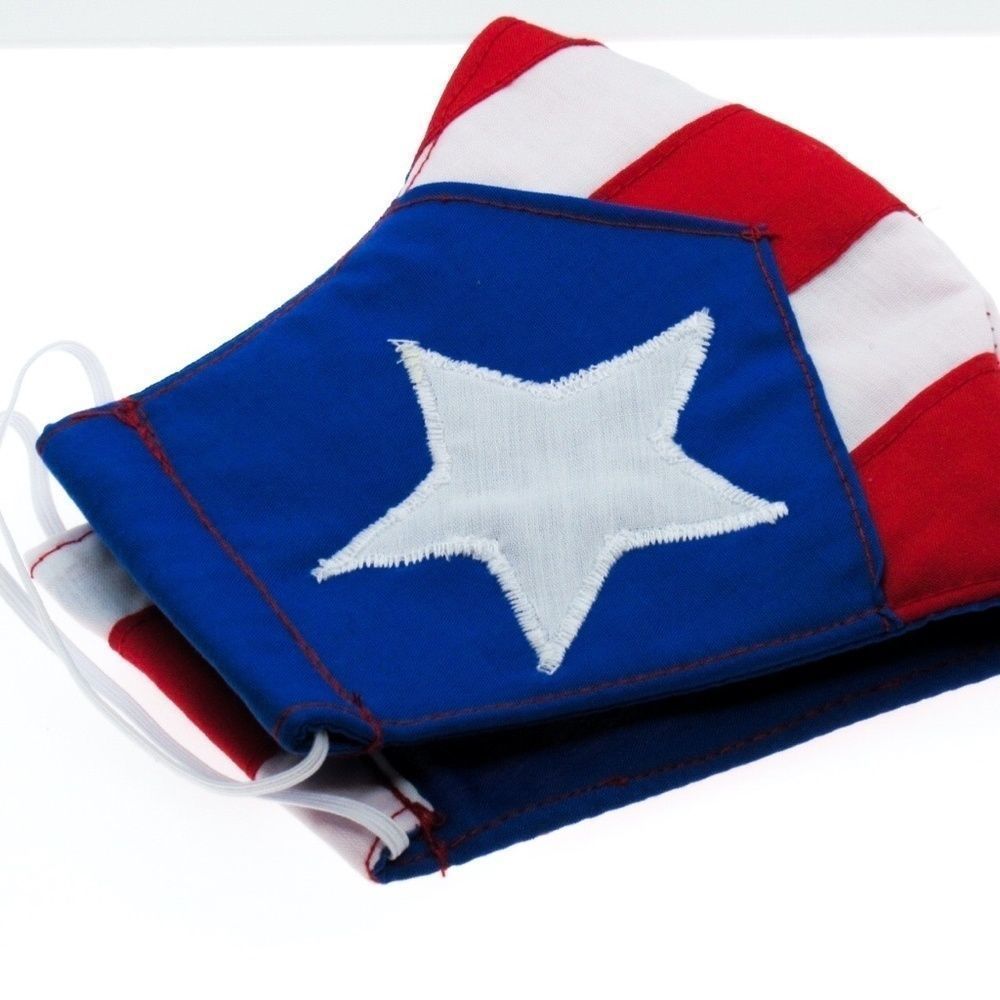 Handmade Puerto Rican Flag Face Protection Mask - Picture 3 of 8